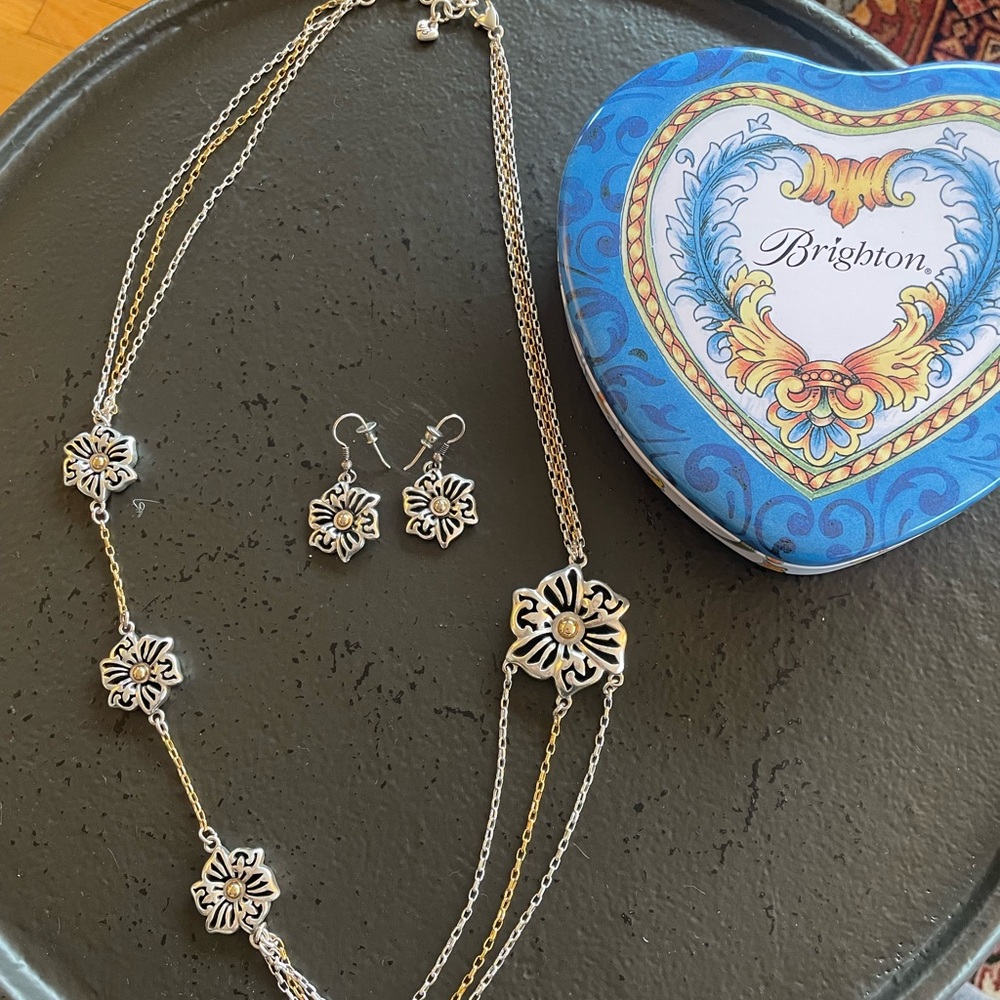 Brighton Silver Filigree Necklace with Double-Strand Design
